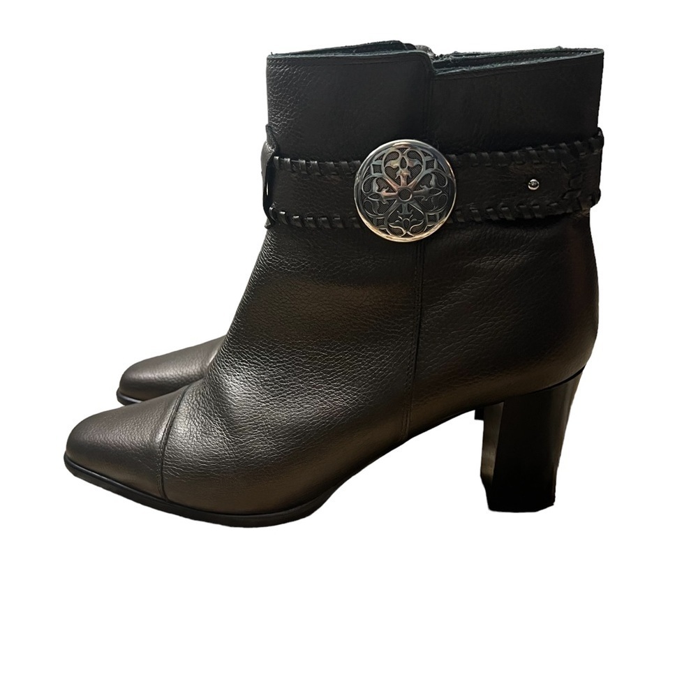 BRIGHTON Rylee Buff & Luxe Wesley Western Calf Boots Size 10 - Picture 5 of 11